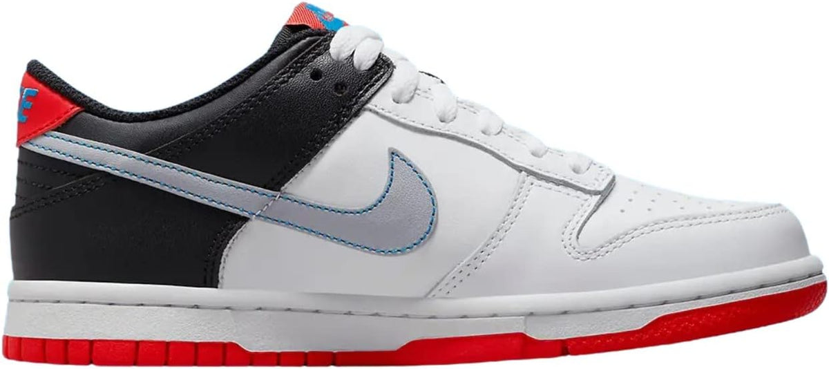 Big Kid's Nike Dunk Low White/Wolf Grey-Lt Crimson (DH9765 103)